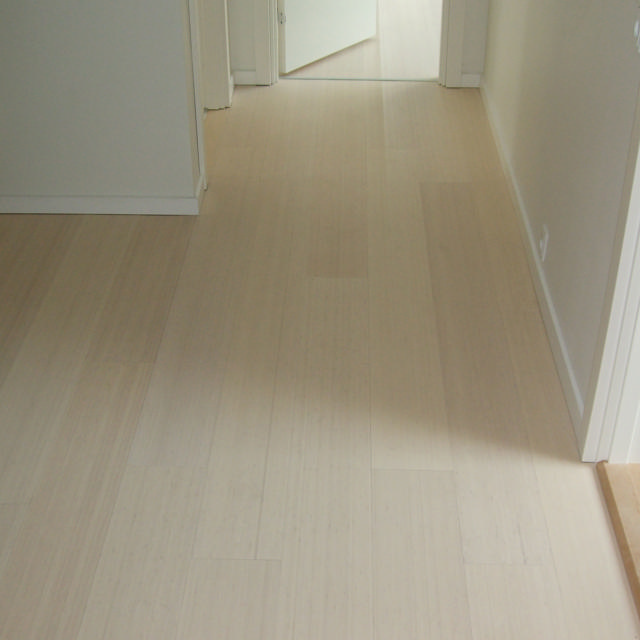 Bambus LamelPlank, klik, Natur, hvid matlak
