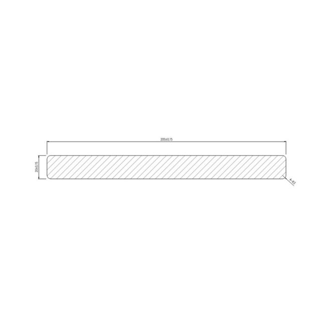 FSC 100% Bambus Bræt Pro™, Espresso 205x20mm