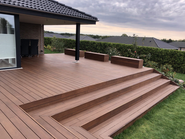 FSC 100% Bambus TerrassePlank Pro™, Cognac 137mm