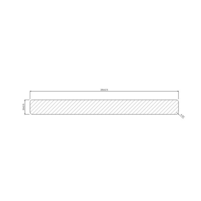 FSC 100% Bambus Bræt Pro™, Cognac 205x20mm