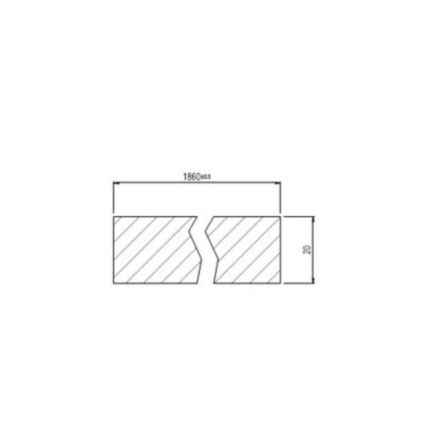 FSC 100% Bambus Bræt Pro™, Cognac 205x20mm